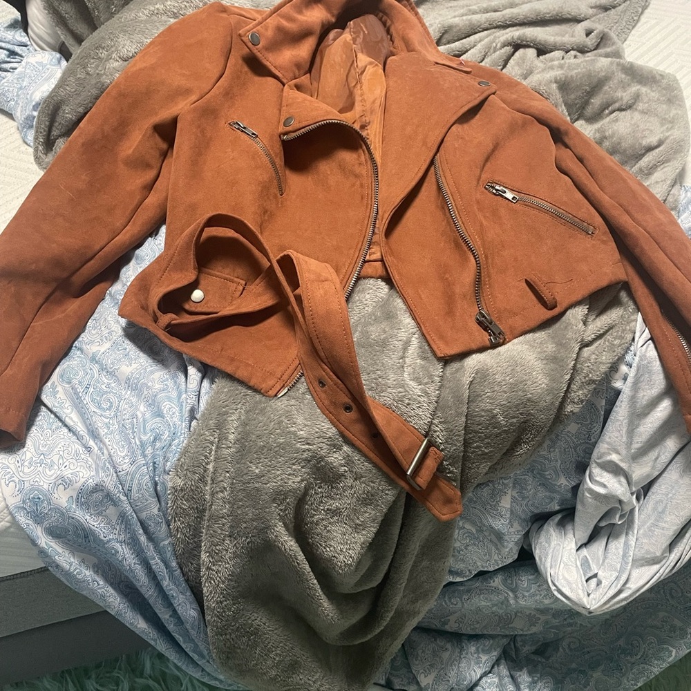 Forever 21 Rust Leather Jacket
